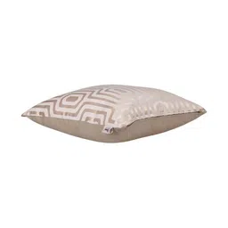 Home Cream-Coloured & Gold-Toned Set of 5 Self Design Square Cushion Covers image 4