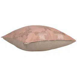 Home Peach-Coloured Set of 5 Self Design Square Cushion Covers image 4