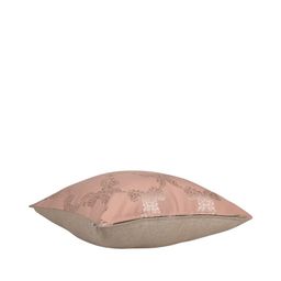 Home Peach-Coloured & Gold-Toned Set of 5 Self Design Square Cushion Covers image 4