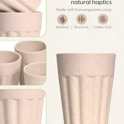 eha Beige 2 Pieces Textured Kulladhs Cups 100 ml each image 4