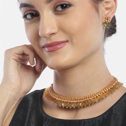 YouBella Gold-Plated Beaded Coin Jewellery Set-picture-26