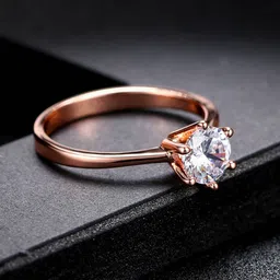 Peora Rose Gold-Plated Cubic Zirconia-Studded Jewellery Set image 5