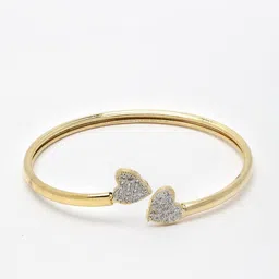 ZENEME Gold-Plated AD Stone-Studded Heart Shaped Jewellery Set image 4