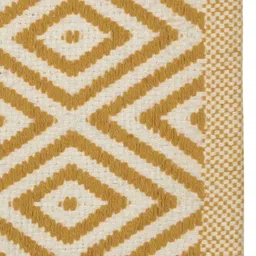 Saral Home Set Of 2 Yellow & White Geometric Floor Mats image 5
