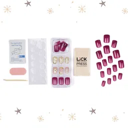 LICK Set Of 30 Reusable Artificial Press On Nails - Multicolor image 4
