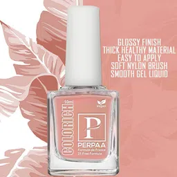 PERPAA Set of 2 Colorich Vegan Nail Polish 10ml Each - Texture Blue 07 & Shimmer Peach 08 image 3