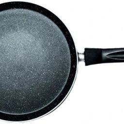 3 Layer Nonstick Coated Flat Tawa Pan, Ergonomic Grip Handle, Non Induction Base Tawa 28 cm diameter-25