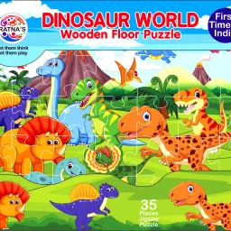Dinosaur World Wooden Floor Jigsaw Puzzle for Kids (35 Pieces) (2449)-14