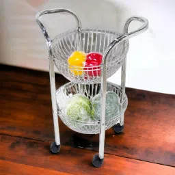 Premium Stainless Steel Vegetable | Onion | Potato | Kitchen Rack Trolley Stainless Steel Kitchen Trolley-21