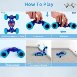 the red baby Friction Powered Telescopic Toy Car Press-Pull-Leave Feature Run On Any Surface image 4