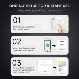 bestor AeroTag Compatible Tracker with Loud Buzzer Smart Finder for iPhone Location Smart Tracker image 5