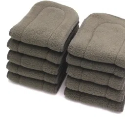 5 Layer Bamboo Charcoal Wetfree Reusable Washable Cotton Diaper Nappy Inserts (Pack of 10)-46