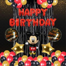 Solid happy birthday decoration mickey mouse theme combo set for party decor Balloon-21