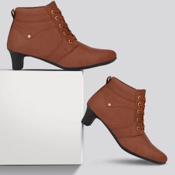 Woman Leather Partywear High Heels Boots Boots For Women-image-20