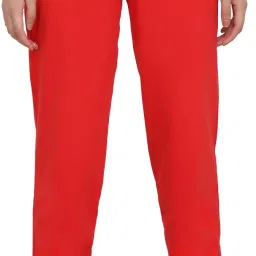 Women Solid Red Track Pants-image-77