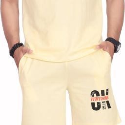 Men Top & Shorts Set Multicolor Solid-image-43