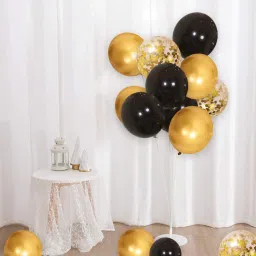 Black Golden Party Decorations Balloon For All 50 pcs Pack-image-77