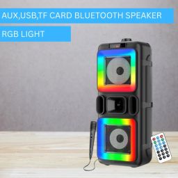 FRONY Pushpa(PORTABLE BLUETOOTH PARTY SPEAKER) 3D Sound With Karaoke Mic/RGB LightA61 40 W Bluetooth Party Speaker-image-76