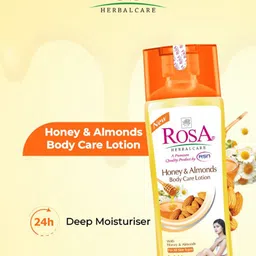 ROSA Honey & Almond Lotion With Vitamin -E For  Deep Hydration -1000ml image 4