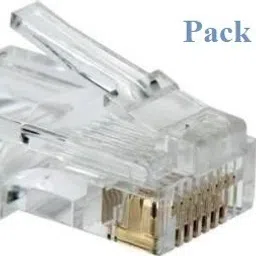 Etake (Pack of 100) RJ45 Connectors Modular 8 Pin Network Cable Plugs RJ-45 Adapter Crimps Network Connector Network Interface Card Network Interface Card image 2