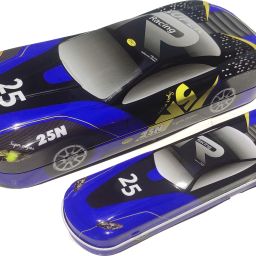 Dual Space Sport Car Shape with Mini Box Art Metal Pencil Boxes-27
