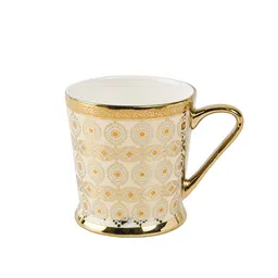 Femora Set of 6 Cream-Coloured Ethnic Motifs Printed Bone China Glossy Cups 180 ml Each image 4