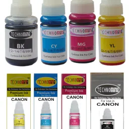 Technomine Technomine compatible ink for use in ink tank printer. G1000,G1010,G2000,G2002,G2010,G2012,G3000,G3010,G3012 G4000,G4010 Black + Tri Color Combo Pack Ink Bottle-picture-22