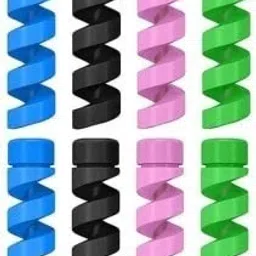 QEQEQ 8 Pieces Mobile Charging Cables&Earphones Wire ,Cable Protector(MULTICOLOUR) Cable Protector-image-54