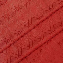 Cortina Set of 2 Red Embossed Abstract Print Polyester Long Door Curtains image 2