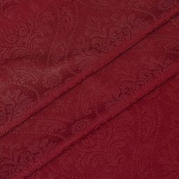 Cortina Set of 2 Maroon Embossed Damask Print Polyester Door Curtains image 4