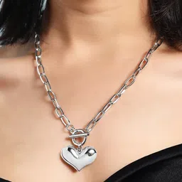 TOKYO TALKIES X rubans FASHION ACCESSORIES Silver-Plated Handcrafted Interlinked Necklace-3