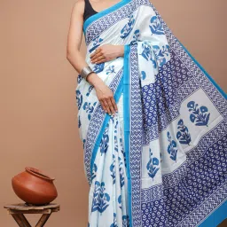 Printed Ikkat Pure Cotton Saree-22