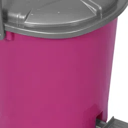 Kuber Industries Red & Pink 2 Pieces Durable Pedal Dustbins With Handle -10 Ltr Each image 5