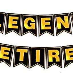 The Legend Has Retired Banner Golden Letters,Retirement Party Decorations Photo Props,Retirement Party Suplies Banner-18