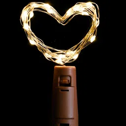 Kuber Industries White 6 Pieces 20 LED Wine Bottle Cork Copper Wire String Lights image 5