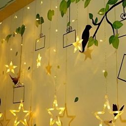 SPARK WORLD Yellow Star Shaped 138 LED String Lights image 2