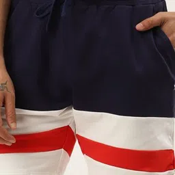 AMSWAN Men Striped Printed Low-Rise Running Shorts image 3