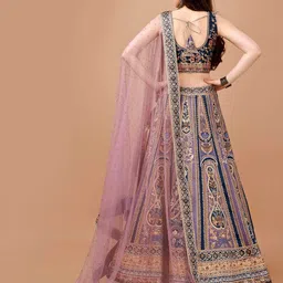 SAPTRANGI Printed Sequinned Detailed Ready to Wear Lehenga & Blouse With Dupatta image 2