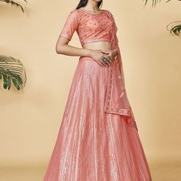 Fusionic Embroidered Sequinned Semi-Stitched Lehenga & Unstitched Blouse With Dupatta image 5