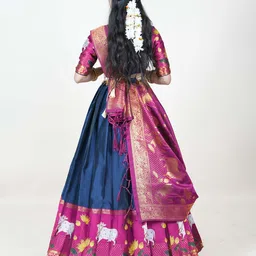 Fabcartz Printed Semi-Stitched Lehenga & Unstitched Blouse With Dupatta image 3