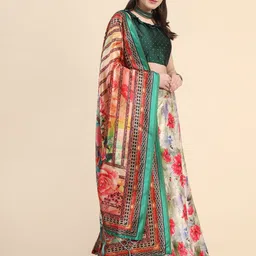 Kaizen TEXO FAB Printed Semi-Stitched Lehenga & Unstitched Blouse With Dupatta image 3