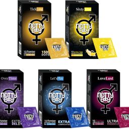 NottyBoy 1500 Dots, Extra Time, Ribbed, Thin & Flavoured Multi Condom-image-0
