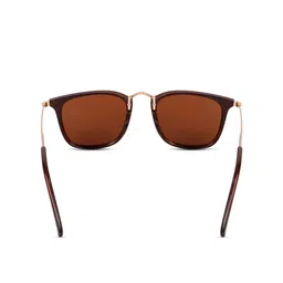 SUNNIES Unisex Brown Lens & Brown Square Sunglasses with Polarised and UV Protected Lens image 5