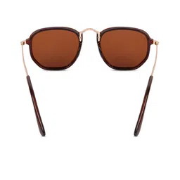 SUNNIES Unisex Brown Lens & Brown Square Sunglasses with Polarised and UV Protected Lens image 5