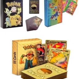 gift collection Pack Of 3 Waterproof 55pcs Each Pokemon Card Box V Series Vmax GX Playing Cards image 2