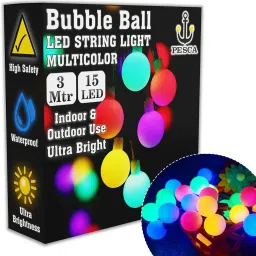 15 LEDs 3 m Multicolor Steady Ball Rice Lights-21