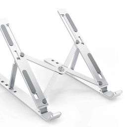 CLOUDEE Aluminium Laptop Stand Adjustable Computer Stand bol-laptop-stand Laptop Stand Aluminium Desk Stand Laptop Stand with Adjustable Height Compatible with Universal Laptops-43