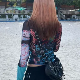 StyleCast x Revolte Print Net Top image 5