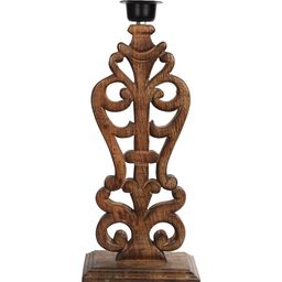 Homesake Brown Printed Wooden Table Lamp With Bulb image 4