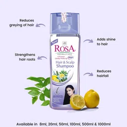 ROSA Hair & Scalp Shampoo With Tea Tree Oil & Lemon For Dandruff Control-500ml image 5